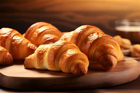 Croissants recién horneados y dorados