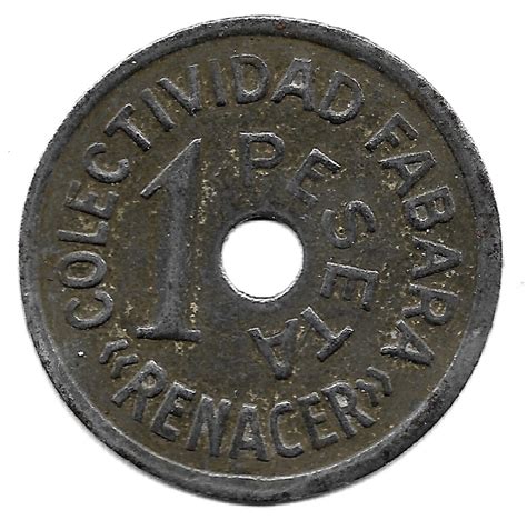 Imagen de la peseta de la Colectividad 