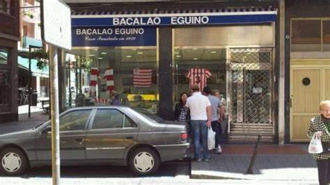 Fachada de la tienda de Bacalao Eguino en Barakaldo