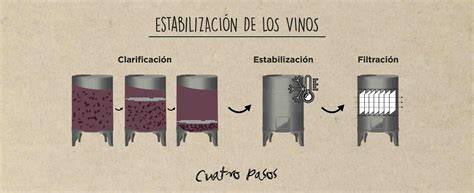 Proceso de clarificación y filtrado del vino