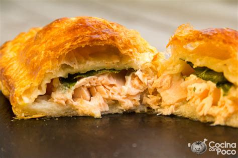 Salmón en hojaldre (salmón en croute)