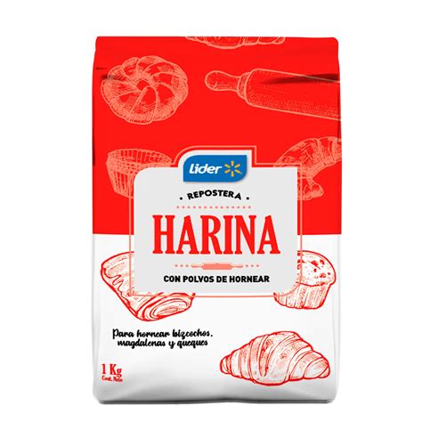 Bolsa de harina de espelta con información nutricional