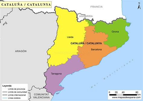 Mapa de Cataluña, región de origen de la receta