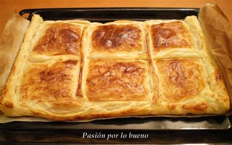 Proceso de montaje de empanada de hojaldre