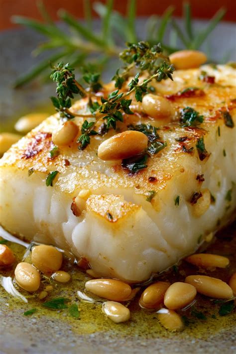 Presentación de bacalao con miel y romero