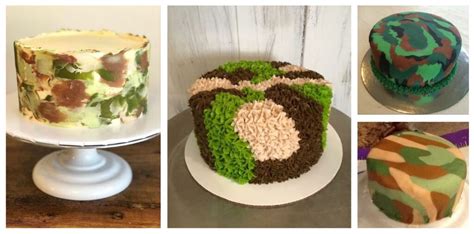 Torta militar con camuflaje