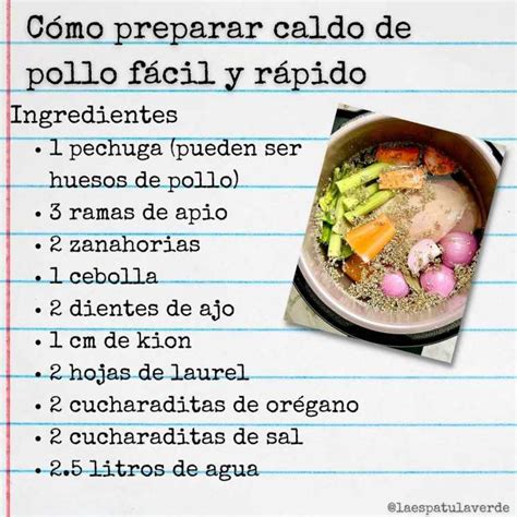 Preparación del caldo de pollo casero