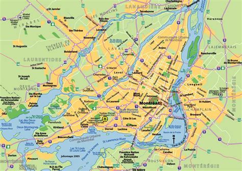 Mapa de Montreal con puntos de interés gastronómicos