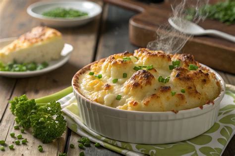 Coliflor gratinada con queso recién hecha