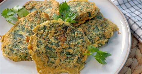 Tortitas saladas de espinacas y salmón