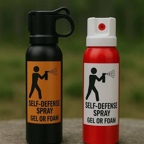 Comparativa de sprays de pimienta de chorro balístico, espuma y gel