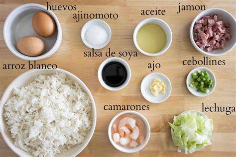 Ingredientes básicos para arroz chino