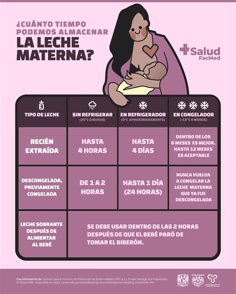 Gráfico del tiempo que tarda en desaparecer la leche materna