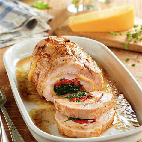 Pechuga de pavo rellena lista para servir