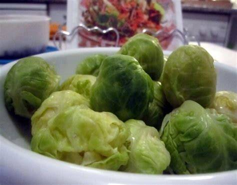 Coles de Bruselas cocidas al vapor