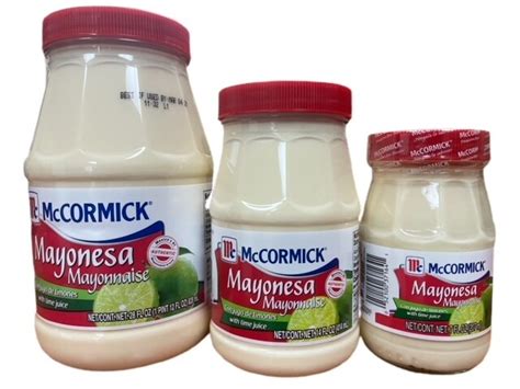 Botes de mayonesa de diferentes tamaños