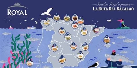 Mapa de la ruta comercial del bacalao