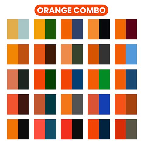 Paleta de colores que combinan con naranja