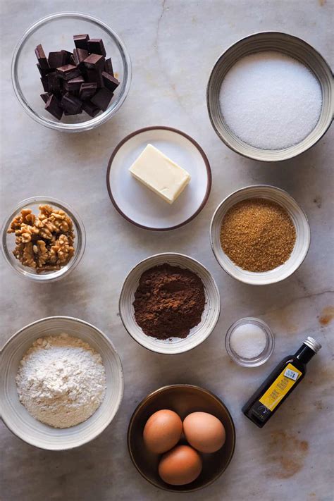 Mezcla de ingredientes para brownie
