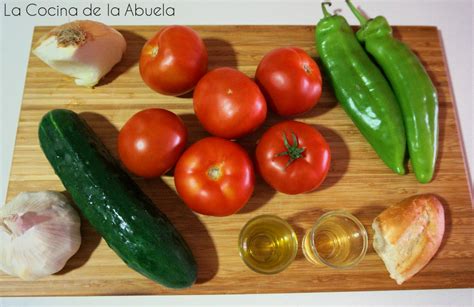 Ingredientes tradicionales del gazpacho