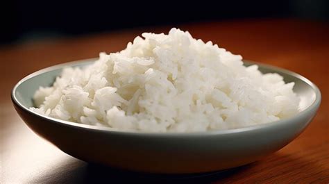 Arroz descongelándose en un tazón en el microondas