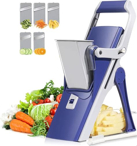 Ilustración de los diferentes tipos de cortadores de verduras: manual, eléctrico y robot combinado.