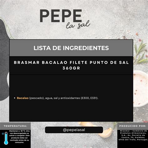Comprobación del punto de sal del bacalao