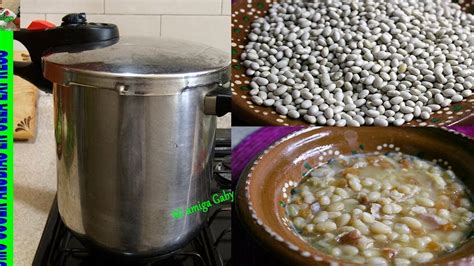 pasos para cocinar alubias en olla express