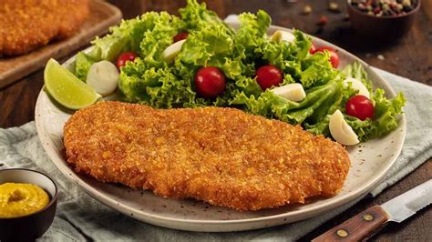 Plato de milanesas de lentejas con ensalada