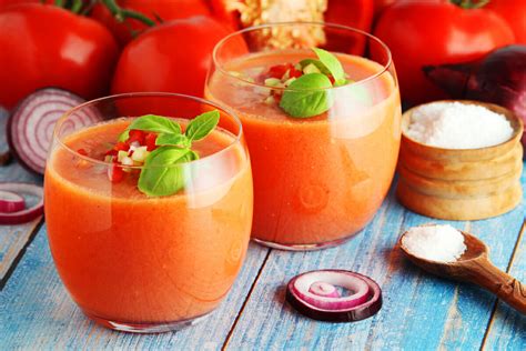 Bebida de gazpacho refrescante
