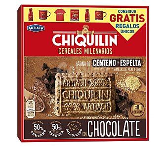 paquete de galletas chiquilín de espelta con ingredientes destacados