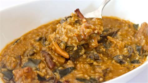Arroz con panceta y setas