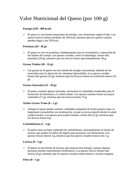 Infografía con los valores nutricionales del queso ricotta por cada 100 gramos.