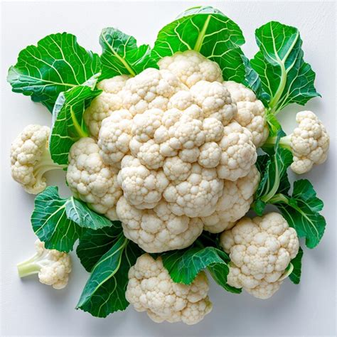 Coliflor fresca seleccionada para congelar