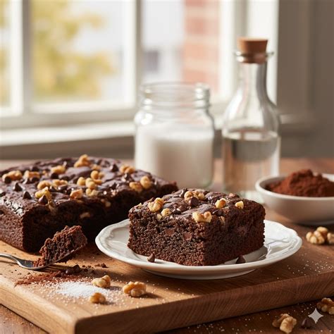 Brownie saludable servido en un plato
