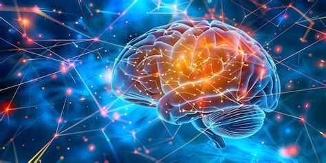 Ilustración del cerebro con conexiones neuronales destacadas