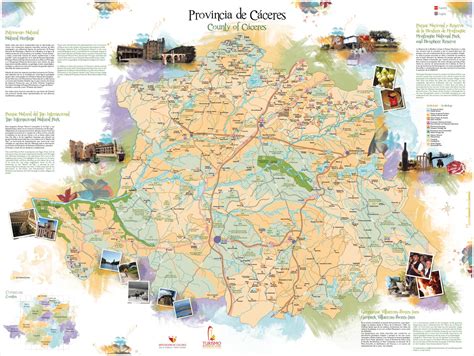 Mapa de la provincia de Cáceres destacando Montánchez