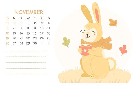 Ilustración de un calendario marcando el 11 de noviembre con un cerdo