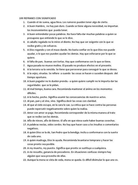 Infografía con varios refranes españoles populares