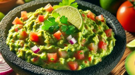 Bol con guacamole casero recién hecho