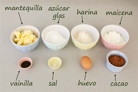 Ingredientes para galletas de chocolate