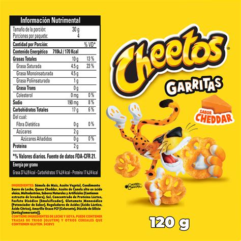 Tabla nutricional de Cheetos Pandilla