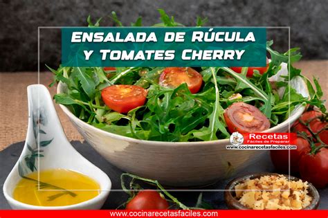 Ingredientes para ensalada de rúcula y tomate