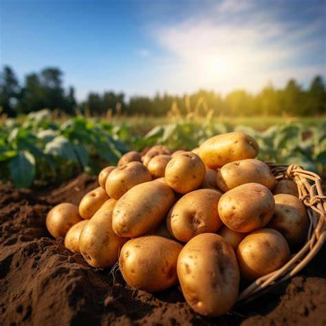 Patatas recién cosechadas