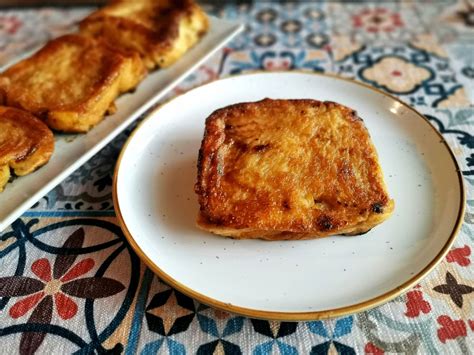 Torrijas caramelizadas con soplete