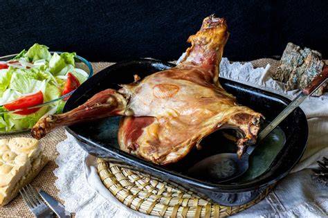 Plato de lechazo asado