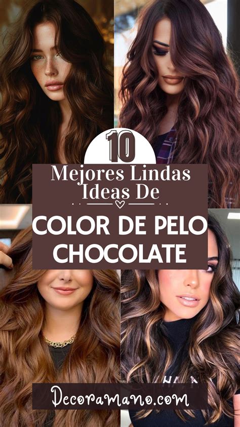 Mujer con cabello color chocolate