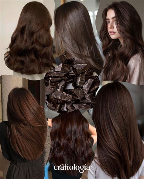 Ejemplos de diferentes tonos de cabello color chocolate