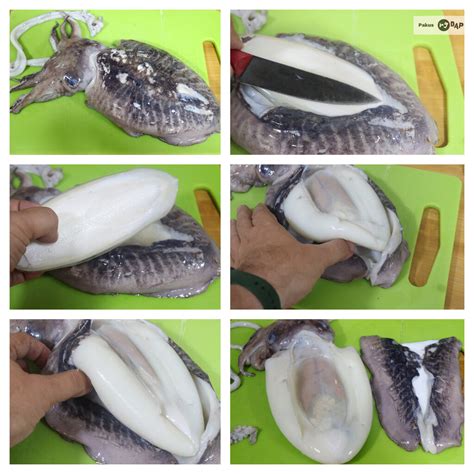 Jibia cortada y lista para cocinar