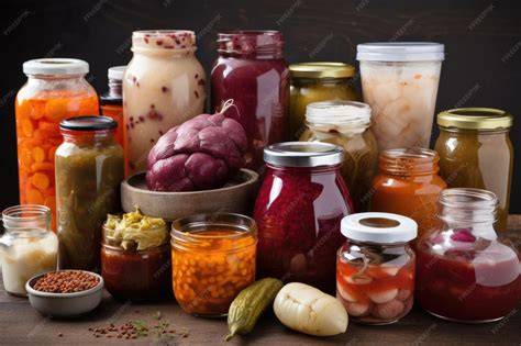Variedad de alimentos fermentados